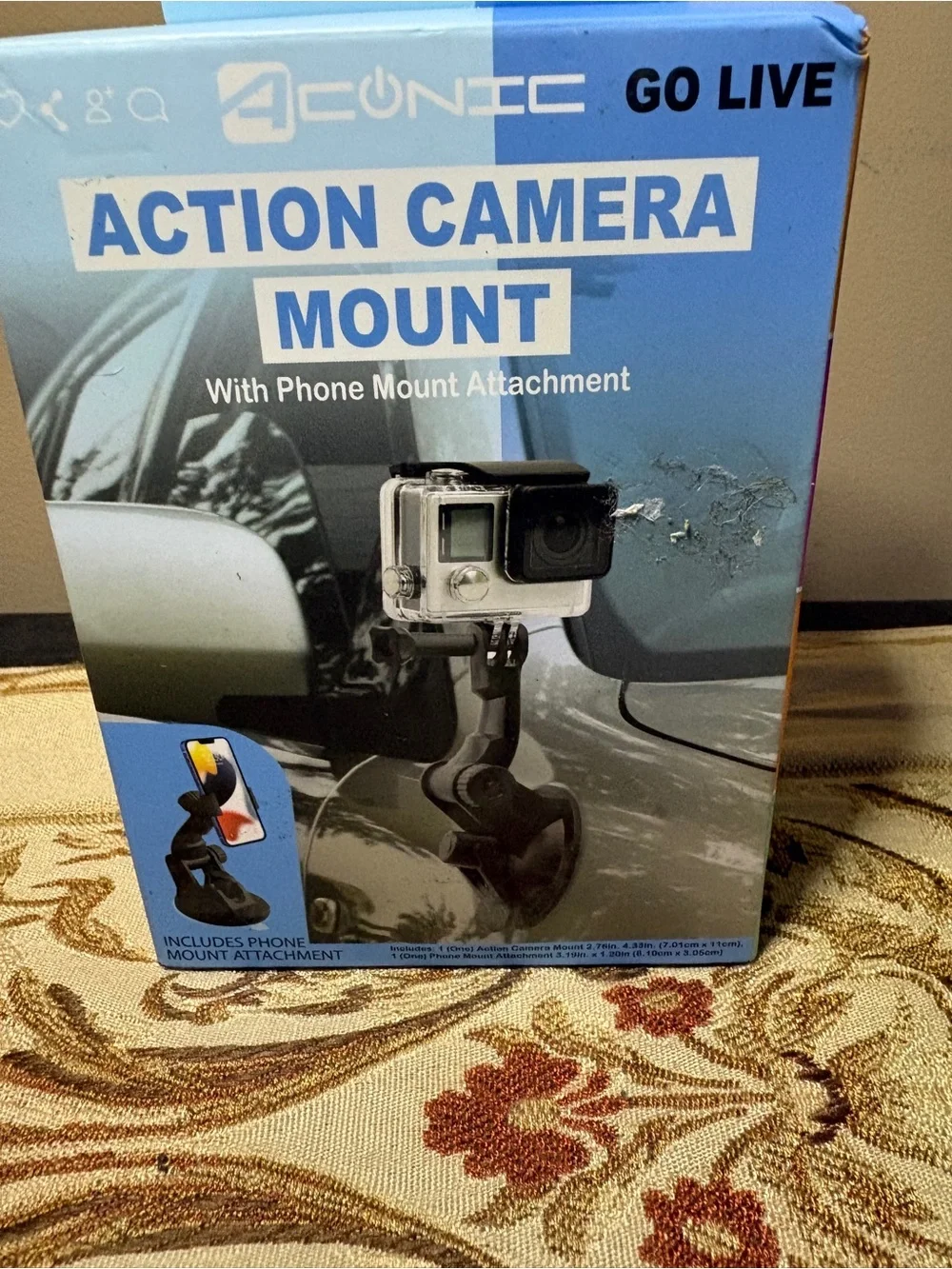 Action Camera Mount - Blue Packaging